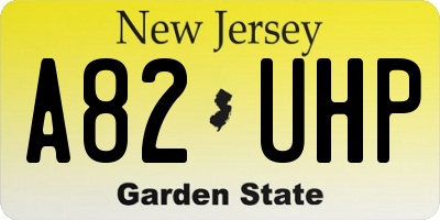NJ license plate A82UHP