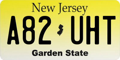 NJ license plate A82UHT