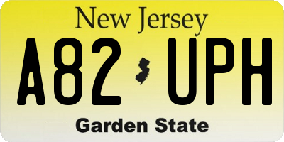 NJ license plate A82UPH
