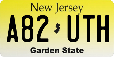 NJ license plate A82UTH