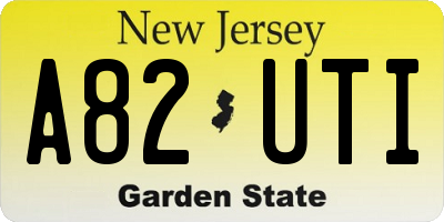 NJ license plate A82UTI