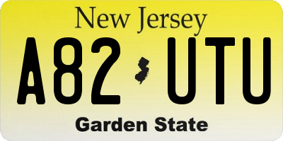 NJ license plate A82UTU