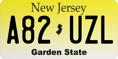NJ license plate A82UZL