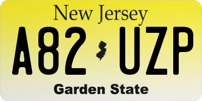 NJ license plate A82UZP