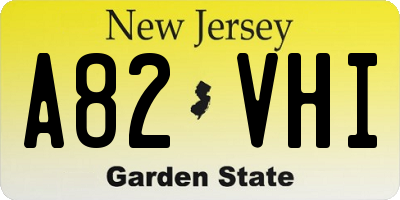 NJ license plate A82VHI