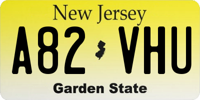 NJ license plate A82VHU