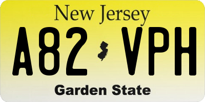 NJ license plate A82VPH