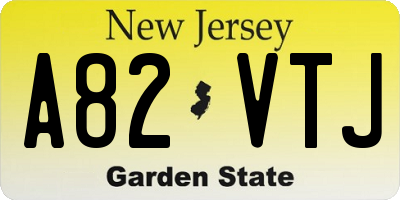 NJ license plate A82VTJ
