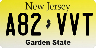 NJ license plate A82VVT