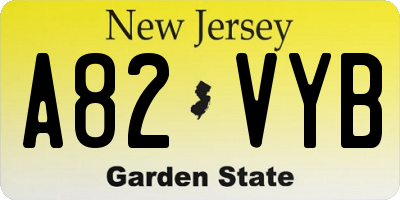 NJ license plate A82VYB