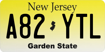 NJ license plate A82YTL