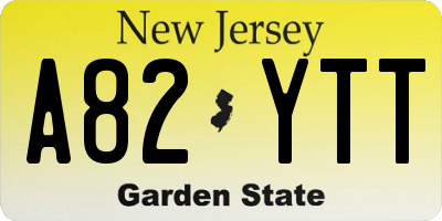 NJ license plate A82YTT