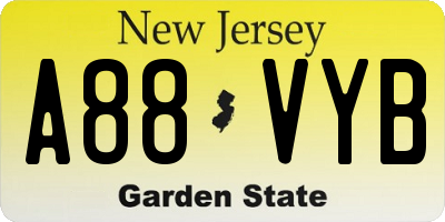 NJ license plate A88VYB