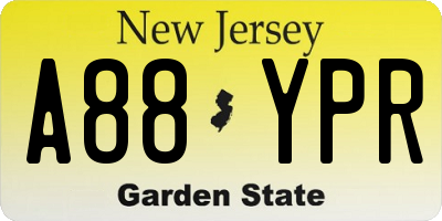 NJ license plate A88YPR