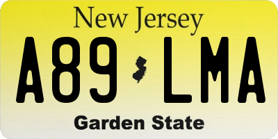 NJ license plate A89LMA