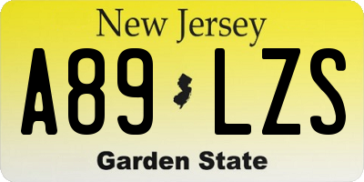 NJ license plate A89LZS