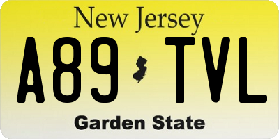 NJ license plate A89TVL