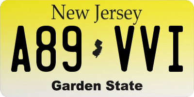 NJ license plate A89VVI