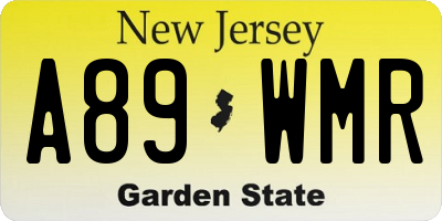 NJ license plate A89WMR