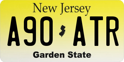 NJ license plate A90ATR