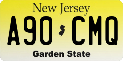 NJ license plate A90CMQ
