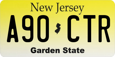 NJ license plate A90CTR