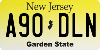 NJ license plate A90DLN