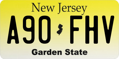 NJ license plate A90FHV