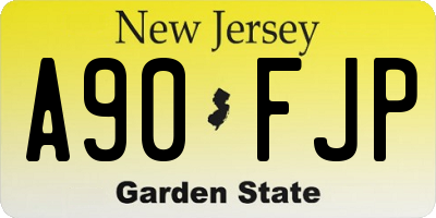 NJ license plate A90FJP