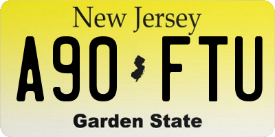 NJ license plate A90FTU