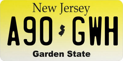NJ license plate A90GWH