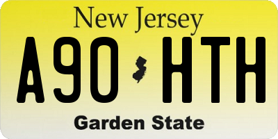 NJ license plate A90HTH