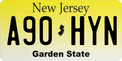 NJ license plate A90HYN