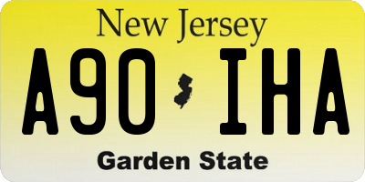 NJ license plate A90IHA
