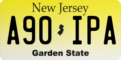 NJ license plate A90IPA
