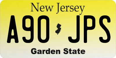 NJ license plate A90JPS