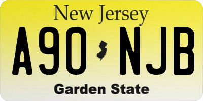 NJ license plate A90NJB