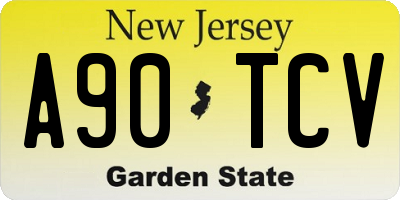 NJ license plate A90TCV