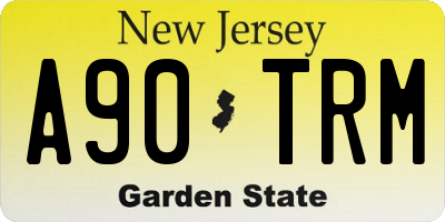 NJ license plate A90TRM