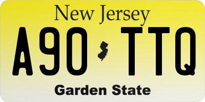 NJ license plate A90TTQ