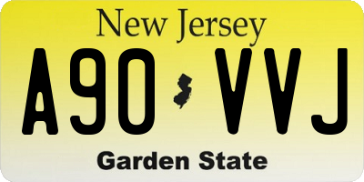 NJ license plate A90VVJ