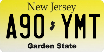NJ license plate A90YMT