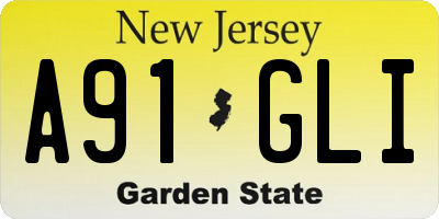 NJ license plate A91GLI