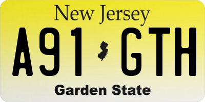 NJ license plate A91GTH