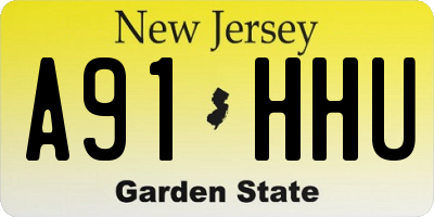 NJ license plate A91HHU