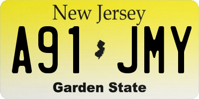 NJ license plate A91JMY