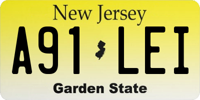 NJ license plate A91LEI