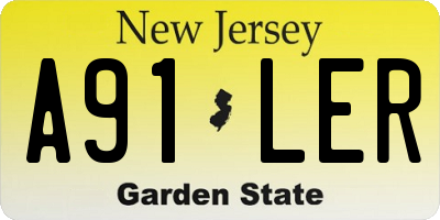 NJ license plate A91LER