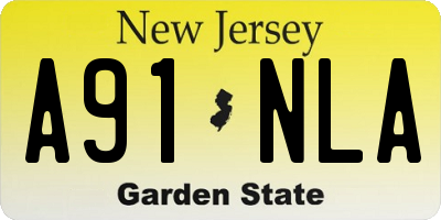 NJ license plate A91NLA