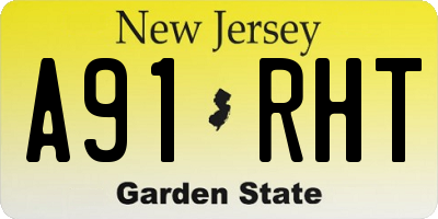 NJ license plate A91RHT